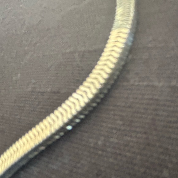 24” 925 Sterling Silver Necklace - Box Herringbone Chain - Picture 9 of 13